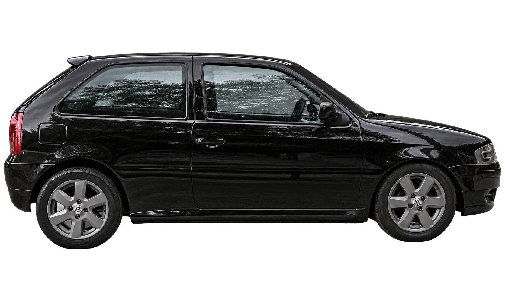 Volkswagen Gol com número de competição e adesivos automotivos personalizados