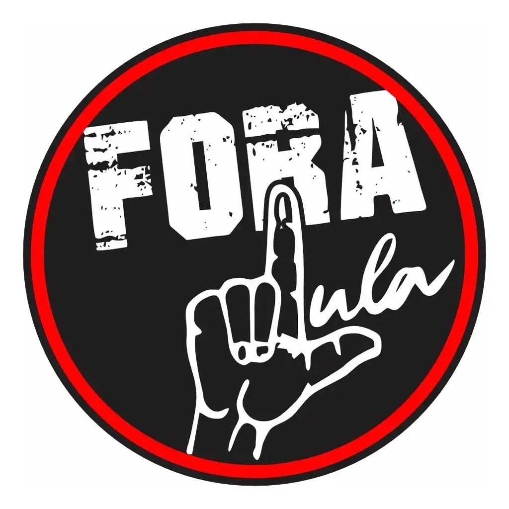 Adesivos Carro Redondos Fora Lula 15cm 10 Unid.