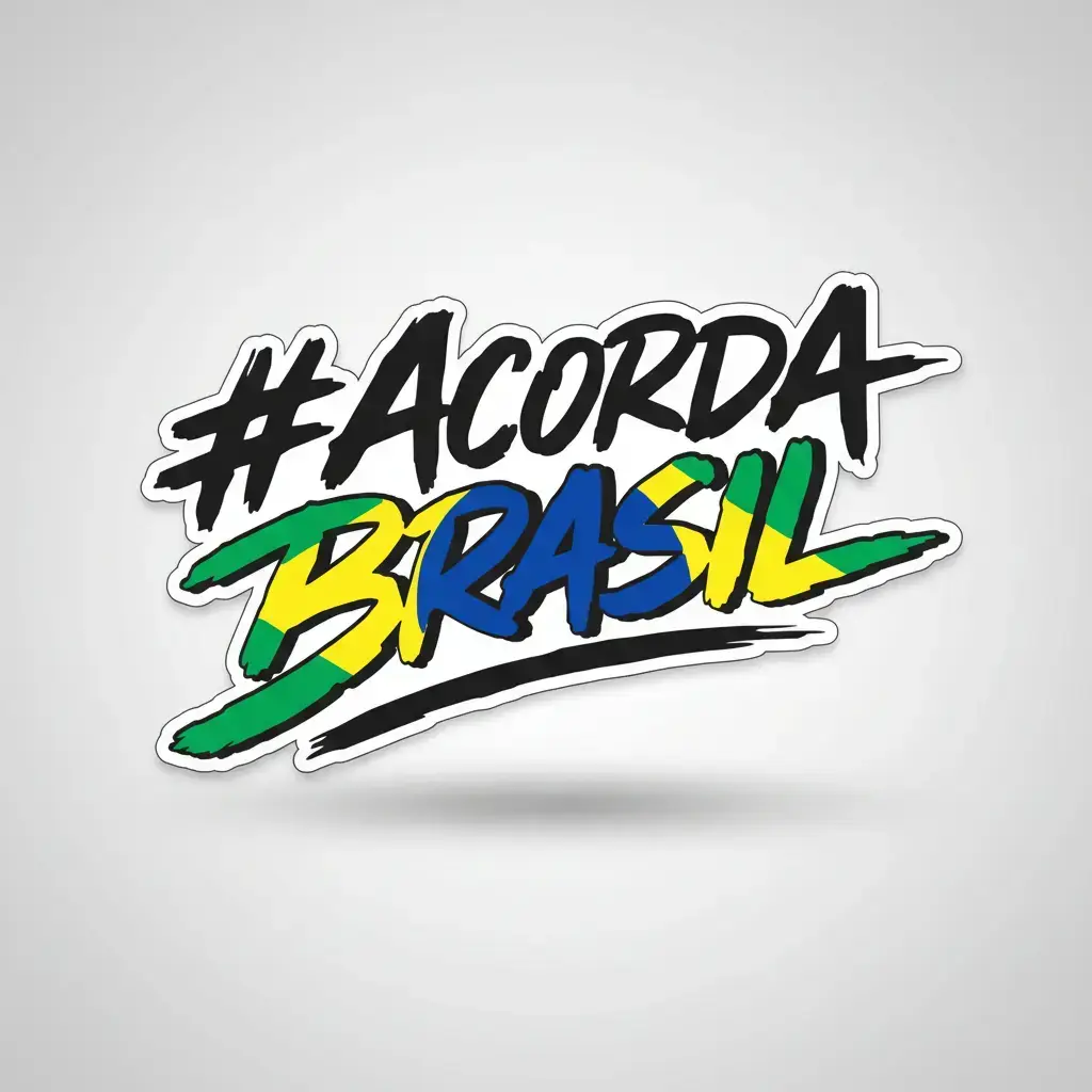 Adesivo Acorda Brasil 25x15cm Vinil — foto 1 de 3