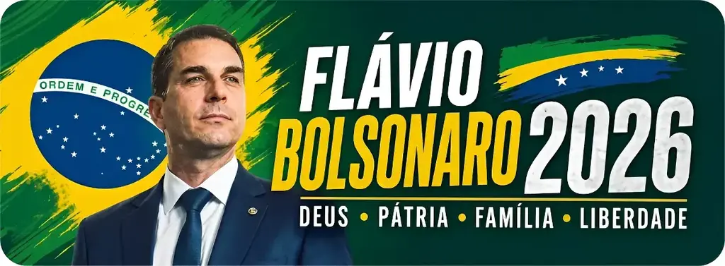 10 Adesivos Patriota Flavio Bolsonaro 30x11cm — foto 1 de 2